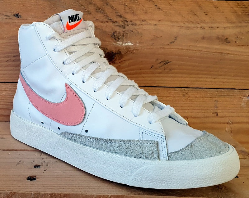 Nike Blazer 77 Mid Leather Trainers UK5/US7.5/E38.5 CZ1055-110 White Atomic Pink