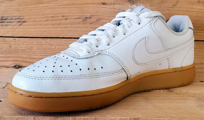 Nike Court Vision Low Leather Trainers UK7/US8/EU41 CD5463-105 White/Gum