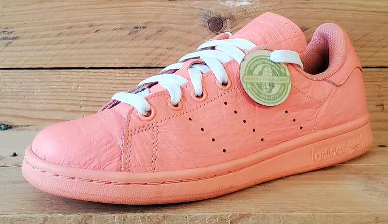 Adidas Stan Smith Low Leather Trainers UK4.5/US6/EU37 AQ6807 Peach Sunglow