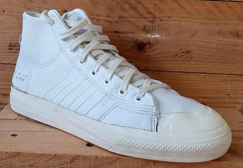 Adidas Nizza Mid Leather Trainers UK11/US11.5/EU46 FY0041 White/Cream