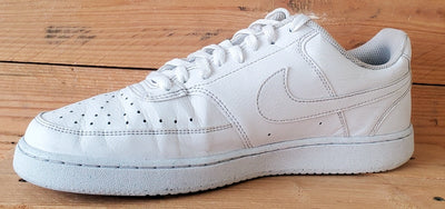 Nike Court Vision Low Leather Trainers UK9/US10/EU44 DH2987-100 Triple White