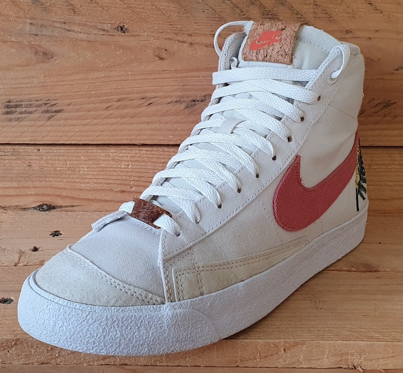 Nike Blazer 77 Catechu Mid Canvas Trainers UK7/US9.5/EU41 DC9265-101 White/Pink