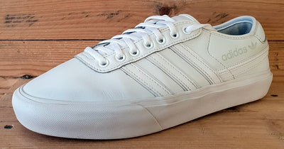 Adidas Delpala Low Leather Trainers UK9/US9.5/EU43 H02385 Triple White