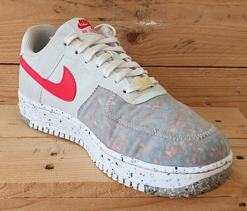 Nike Air Force 1 Crater Trainers UK5.5/US8/E39 CT1986-101 Summit White/Siren Red