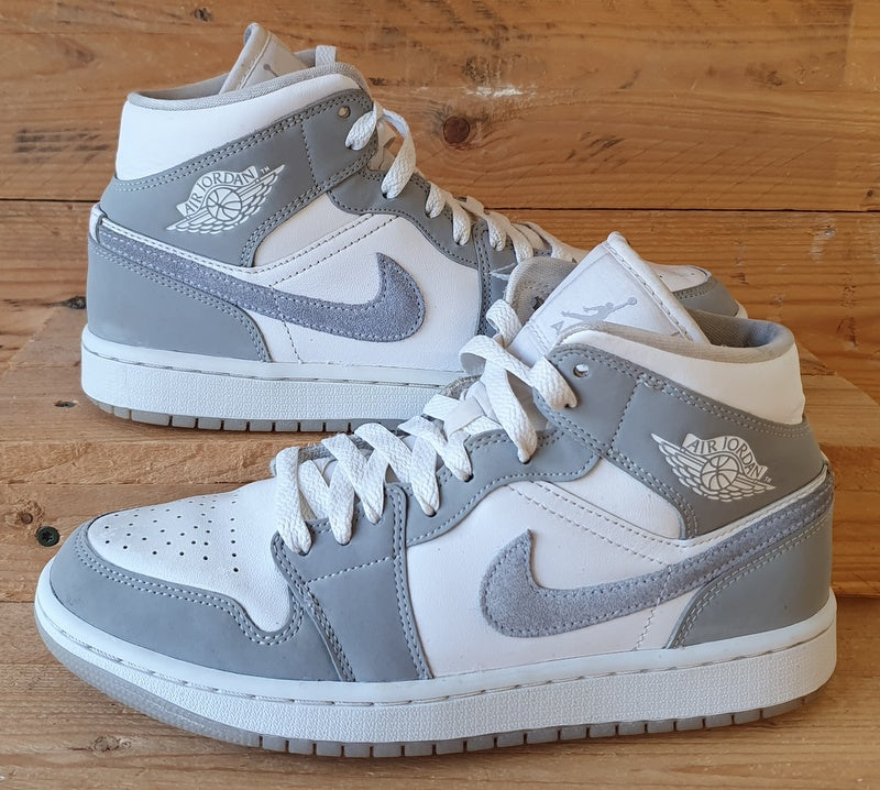 Nike Air Jordan 1 Mid Trainers UK5/US7.5/EU38.5 BQ6472-105 Wolf Grey/Aluminum