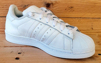 Adidas Superstar Low Leather Trainers UK4/US4.5/EU36.5 B23641 Triple White