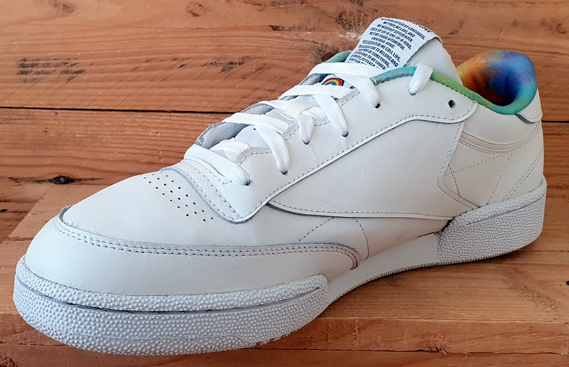 Reebok Club C 85 Pride Low Leather Trainers UK11/US12/EU45.5 FX4771 White Multi