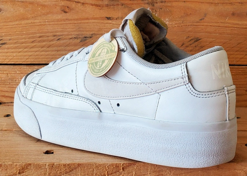 Nike Blazer Platform Low Leather Trainers UK5/US7.5/EU38.5 DJ0292-100 White