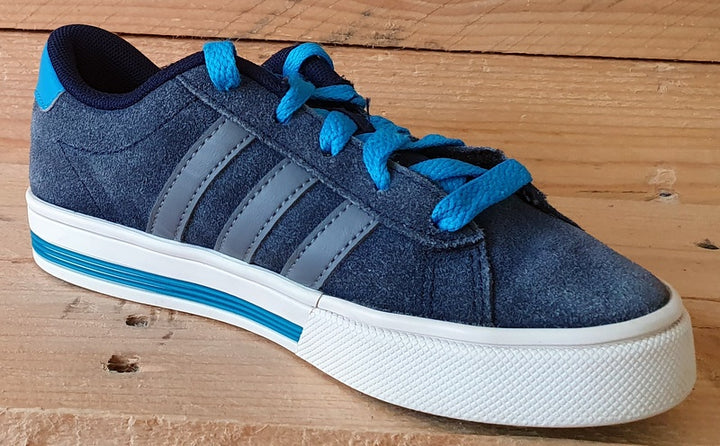 Adidas Daily Team K Low Suede Kids Trainers UK11K US11.5K EU29 F99164 Blue VintageTrainers