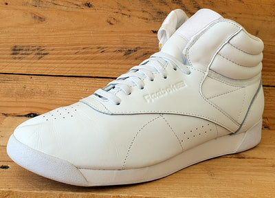 Reebok Freestyle High Satin Bow Leather Trainers UK7/US9.5/EU40.5 CM8903 White