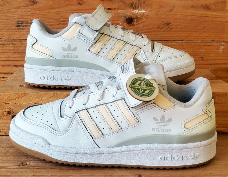 Adidas Forum Low Leather Trainers UK5/US6.5/EU38 GX4523 White/Ecru Tint/Gum