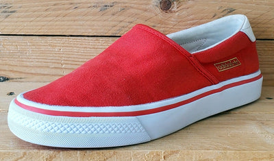 Adidas Nizza Slip On Low Canvas Trainers UK7/US7.5/EU40.5 S81410 Red/White