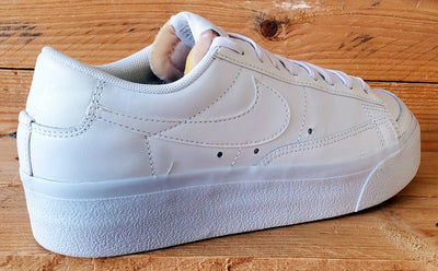 Nike Blazer Platform Leather Trainers UK4/US6.5/EU37.5 DJ0292-100 Triple White