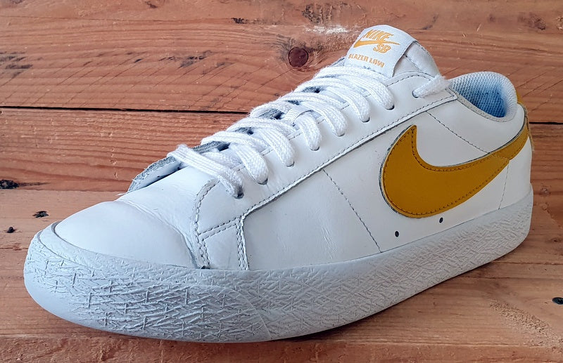 Nike SB Zoom Blazer Low Leather Trainers UK8/US9/EU42.5 864347-171 White Gold