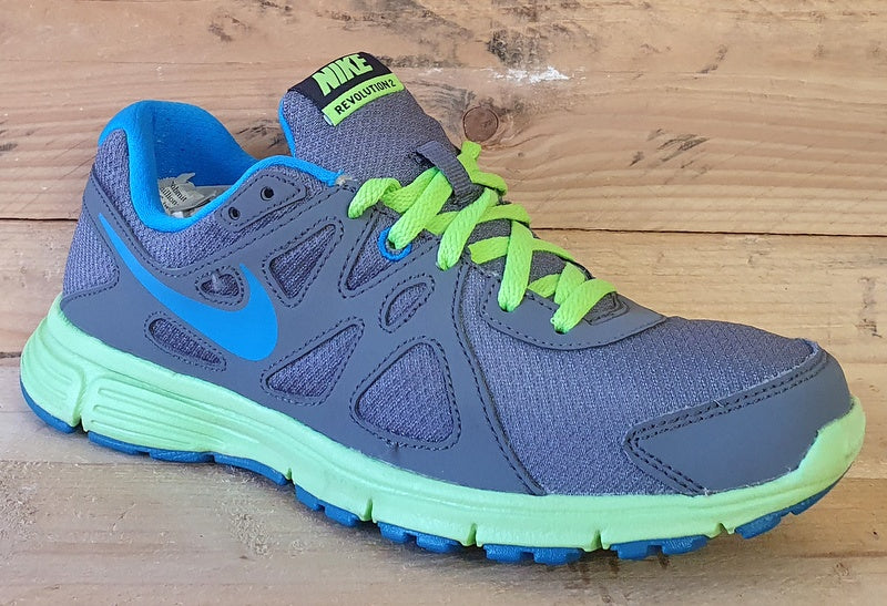 Nike Revolution 2 Nylon Trainers 555082-007 Grey/Green/Blue UK5/US5.5Y/EU38