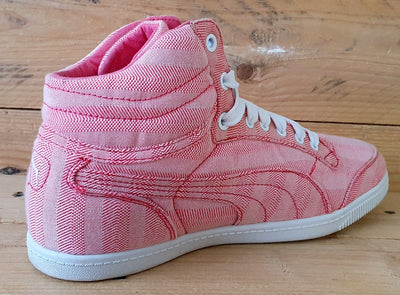 Puma High Cut Textile Trainers 356057 02 Salmon/White UK5.5/US8/EU38.5