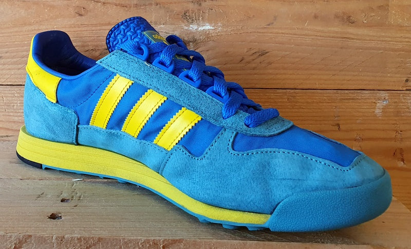 Adidas Originals SL 80 Suede/Textile Trainers UK9/US9.5/EU43 FV4029 Blue/Yellow