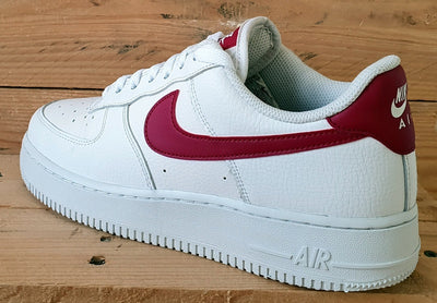 Nike Air Force 1 '07 Leather Trainers UK6/US8.5/EU40 315115-154 White Noble Red