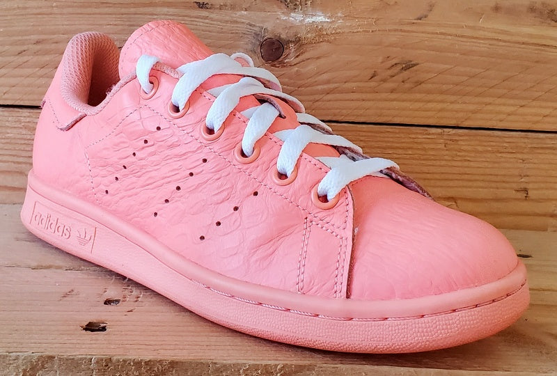Adidas Stan Smith Low Leather Trainers UK4.5/US6/EU37 AQ6807 Peach Sunglow
