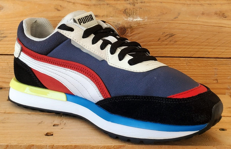 Puma City Rider Low Textile Trainers UK8/US9/EU42 382044-03 Black/White/Grey