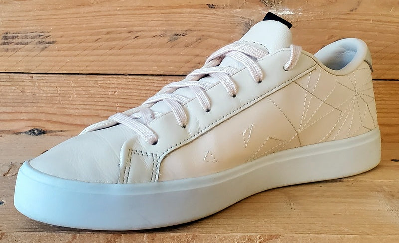 Adidas Sleek Series Low Leather Trainers UK6.5/US8/EU40 EG7753 Linen/White