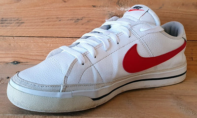 Nike Court Legacy Low Leather Trainers UK9/US10/EU44 CU4150-105 White/Red