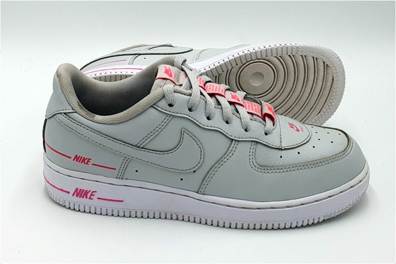 Nike Air Force 1 Low Leather Trainers CJ4113-002 White/Grey UK2.5/US3Y/EU35