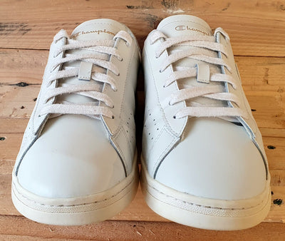 Champion Court Club Patch Leather Trainers UK9/US10/E44 S21126 White/Off White