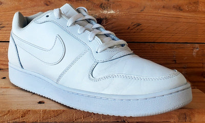 Nike Ebernon Low Leather Trainers UK10/US11/EU45 AQ1775-100 Triple White