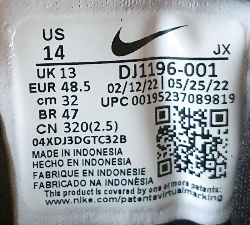 Nike Defy All Day Low Leather Trainers UK13/US14/EU48.5 DJ1196-001 Triple Black