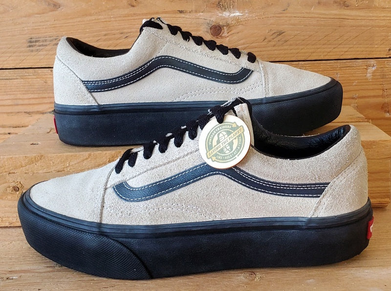 Vans Off The Wall Platform Low Suede Trainers UK6/US8.5/EU39 721454 Grey/Black
