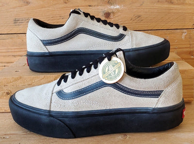 Vans Off The Wall Platform Low Suede Trainers UK6/US8.5/EU39 721454 Grey/Black