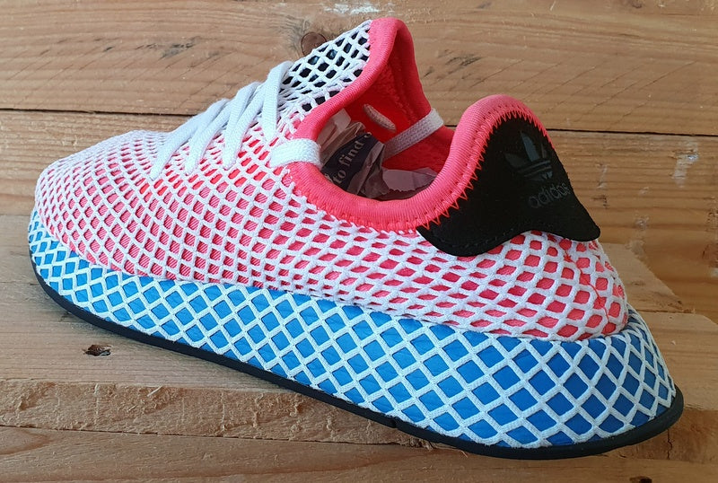 Adidas Deerupt Low Textile Trainers UK6/US6.5/EU39 CQ2624 Solar Red Bluebird