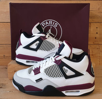 Nike Air Jordan 4 Retro PSG Trainers UK8/US9/EU42.5 CZ5624-100 Bordeaux