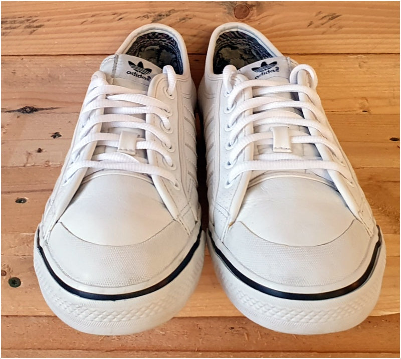 Adidas Original Nizza Low Leather Trainers UK9/US9.5/E43 G42023 Triple  White – VintageTrainers