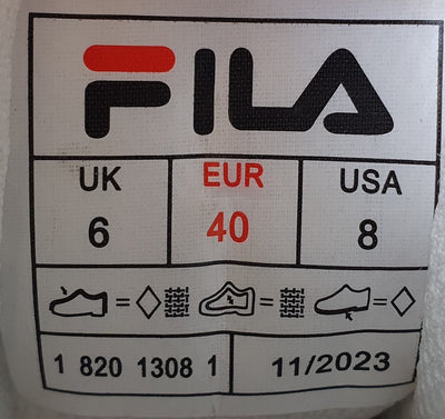 Fila Heroics Low Textile/Suede Trainers UK6/US8/EU40 820 1308 Grey/White