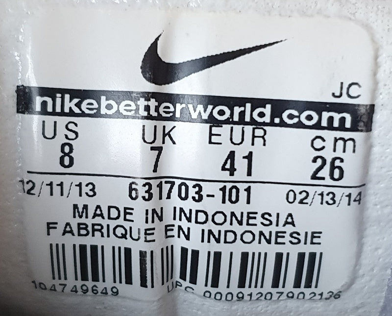 Nike Vapor Court Low Leather Trainers UK7/US8/EU41 631703-101 White/Grey