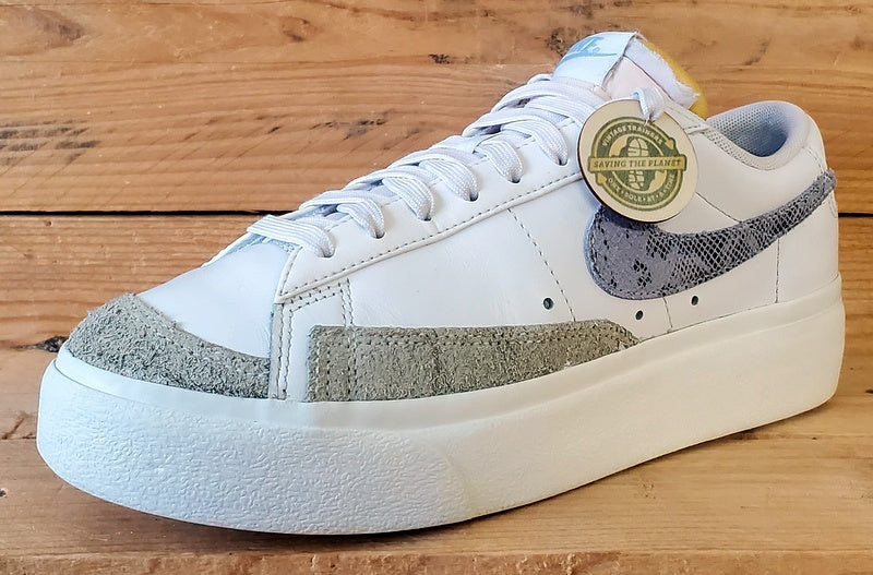 Nike Blazer Platform Low Leather Trainers UK6/US8.5/EU40 DV6978-100 White