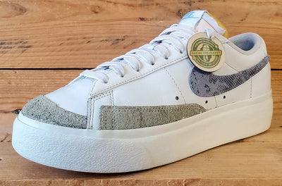 Nike Blazer Platform Low Leather Trainers UK6/US8.5/EU40 DV6978-100 White