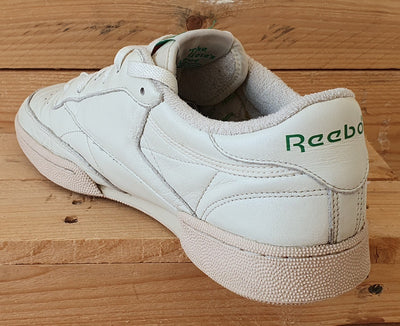 Reebok Club C 85 Low Leather Trainers UK10/US11/EU44.5 DV6434 Chalk/Green