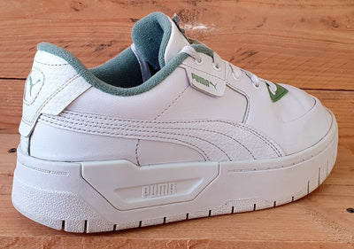 Puma Cali Dream Terry Leather Low Trainers UK6/US8.5/EU39 388568-02 White/Green