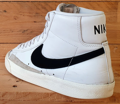 Nike Blazer Mid 77 Vintage Leather Trainers UK8/US9/E42.5 BQ6806-100 White/Black