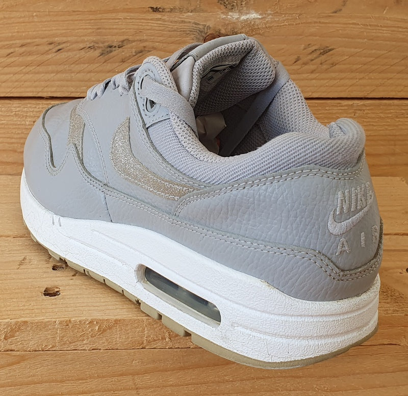 Nike Air Max 1 Low Leather Trainers UK5/US7.5/EU38.5 AT0072-001 Wolf Grey/White