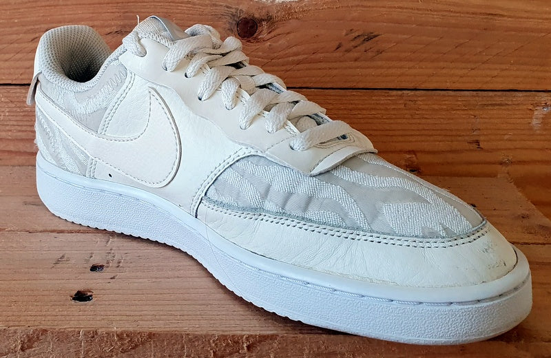 Nike Court Vision Low Textile/Leather Trainers UK5.5/US8/EU39 CI7599-100 Sail