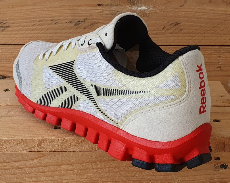 Reebok Realflex Low Textile Trainers UK10.5/US11.5/EU45 J93408 White/Cream/Red