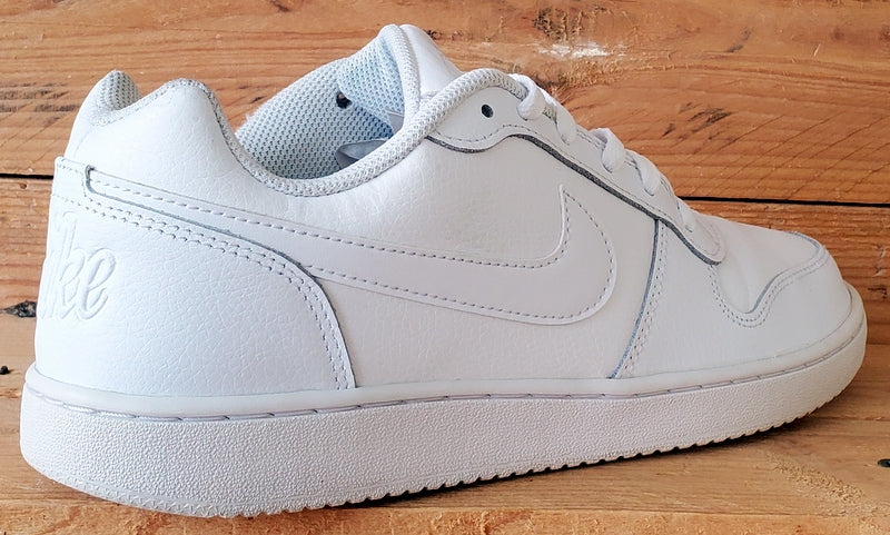Nike Ebernon Low Leather Trainers UK8/US9/EU42.5 AQ1775-100 Triple White