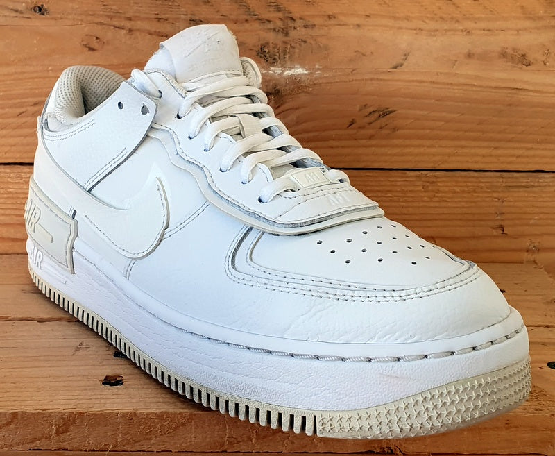 Nike Air Force 1 Shadow Low Leather Trainers UK6/US8.5/EU40 CI0919-100 White