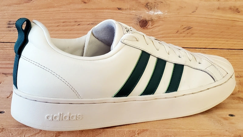 Adidas Streetcheck Low Leather Trainers UK10.5/US11/E45 ID6061 Cream White/Green