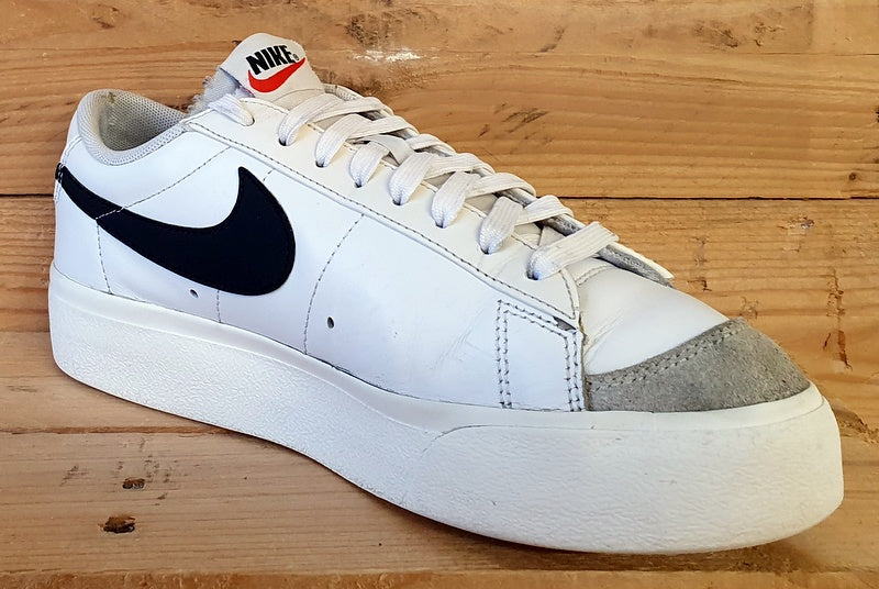 Nike Blazer Platform Low Leather/Suede Trainers UK6/US8.5/EU40 DJ0292-101 White