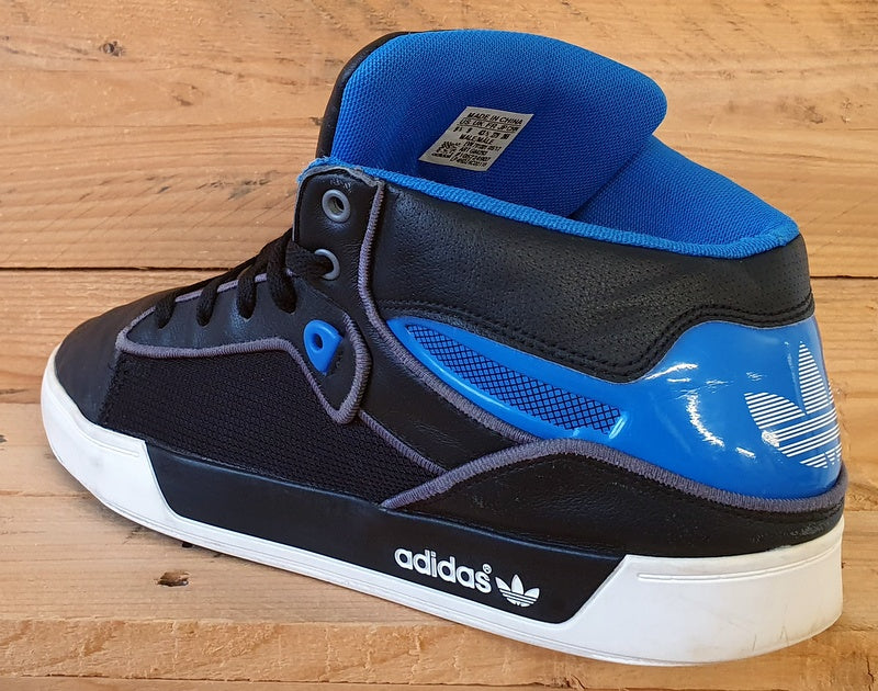 Adidas Attitude Vulc West Mid Leather Trainers UK9/US9.5/EU43 G64293 Black/Blue